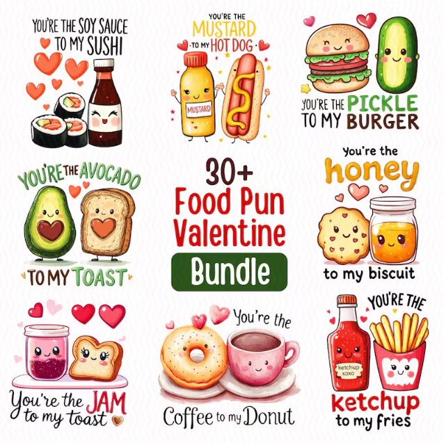 Food Pun Funny Valentine PNG