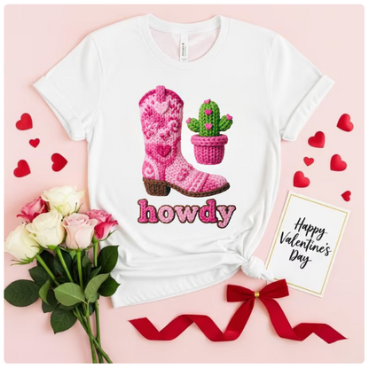 Crochet Valentine PNG Bundle Retro Cowboy