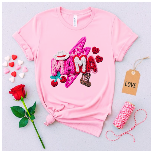 Crochet Valentine PNG Bundle Retro Cowboy