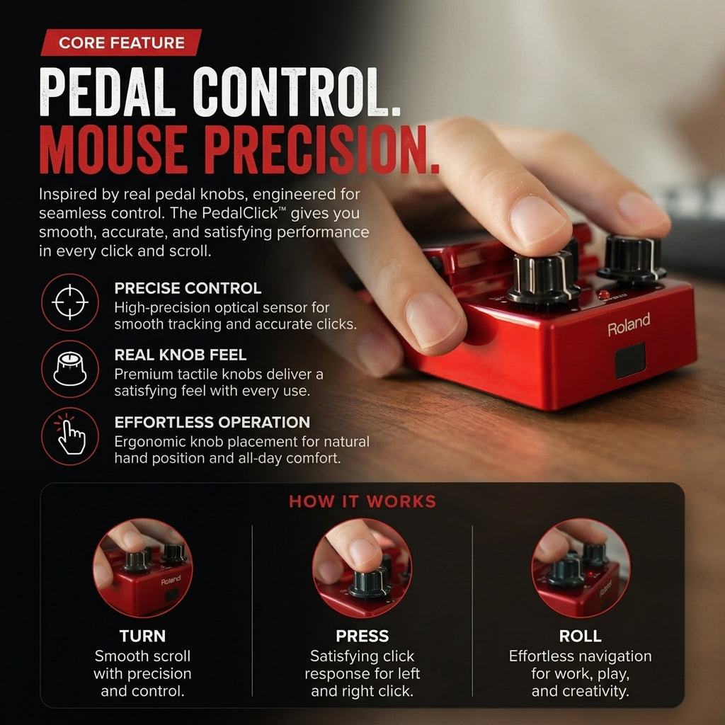 The PedalClick™ - Pedal Effect Style Mouse